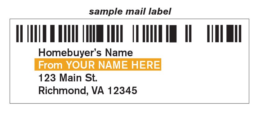 Realtor mailing label